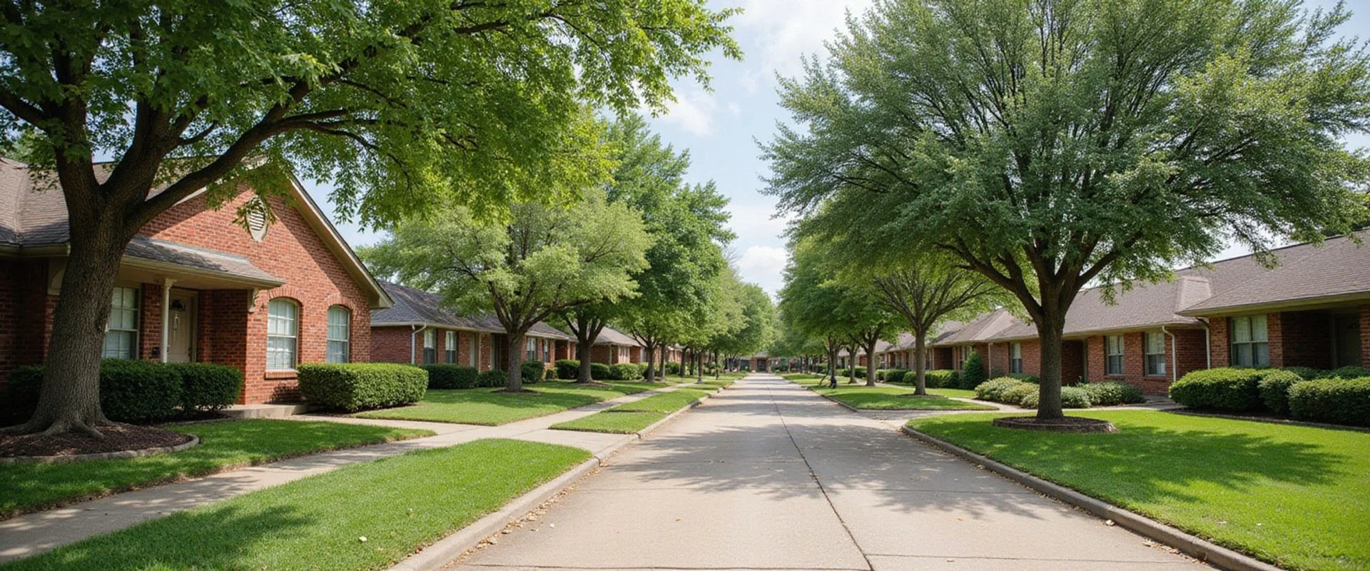 Old Town Burleson TX residential neighborhood with established ranch-style homes in the Johnson County housing market