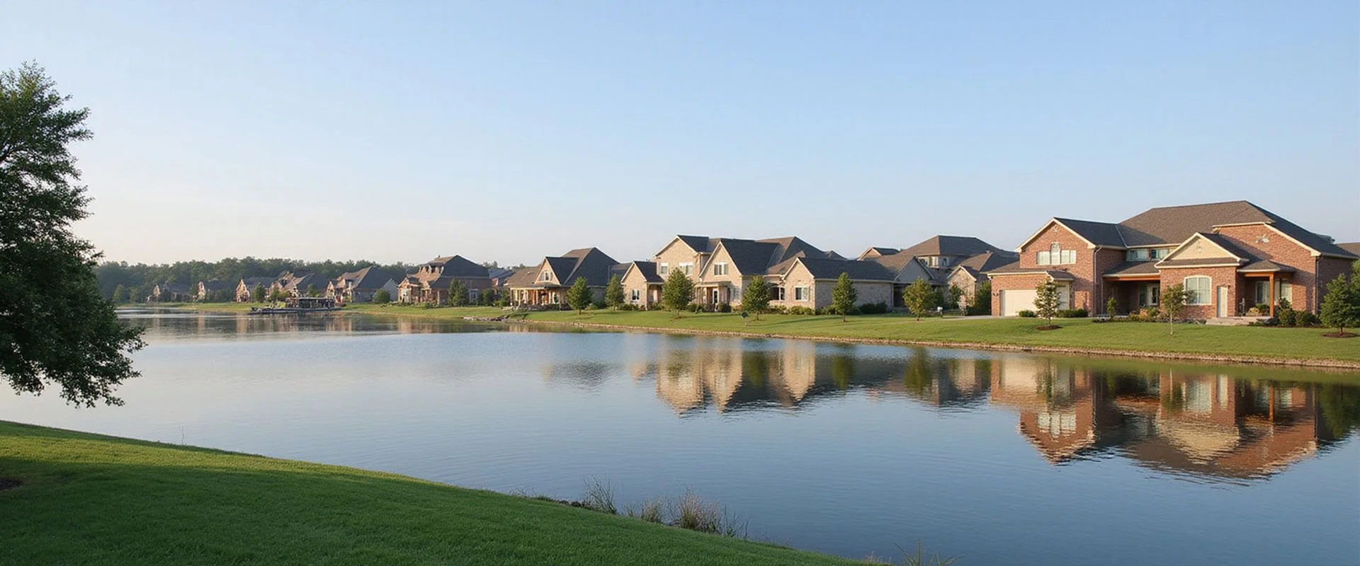 Rowlett TX lakefront homes along Lake Ray Hubbard with Sapphire Bay development on the western shoreline