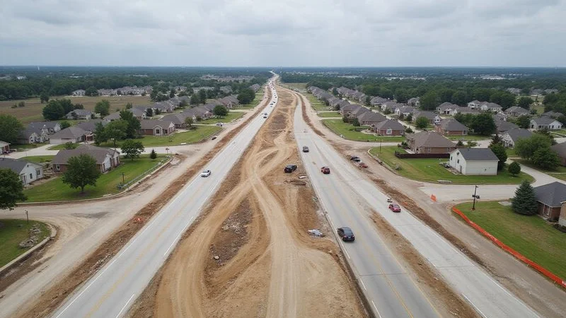 DFW Real Estate Review coverage of Celina TX road expansion and infrastructure construction along US-380 in Collin County